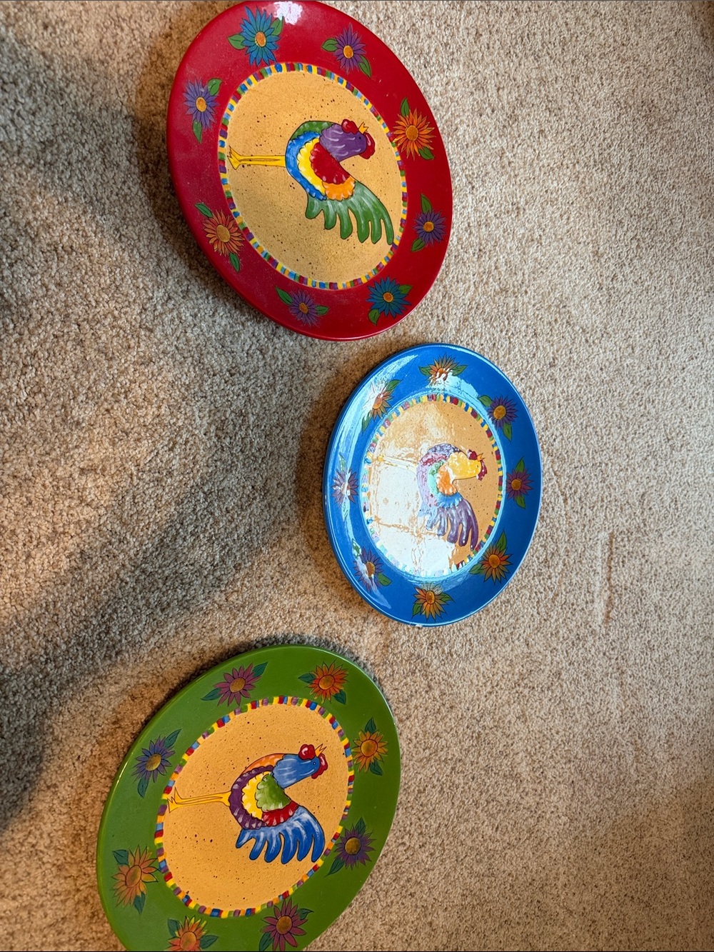 Pfaltzgraff Yellow Rim Ceramic Dinner Plates - Set of 3